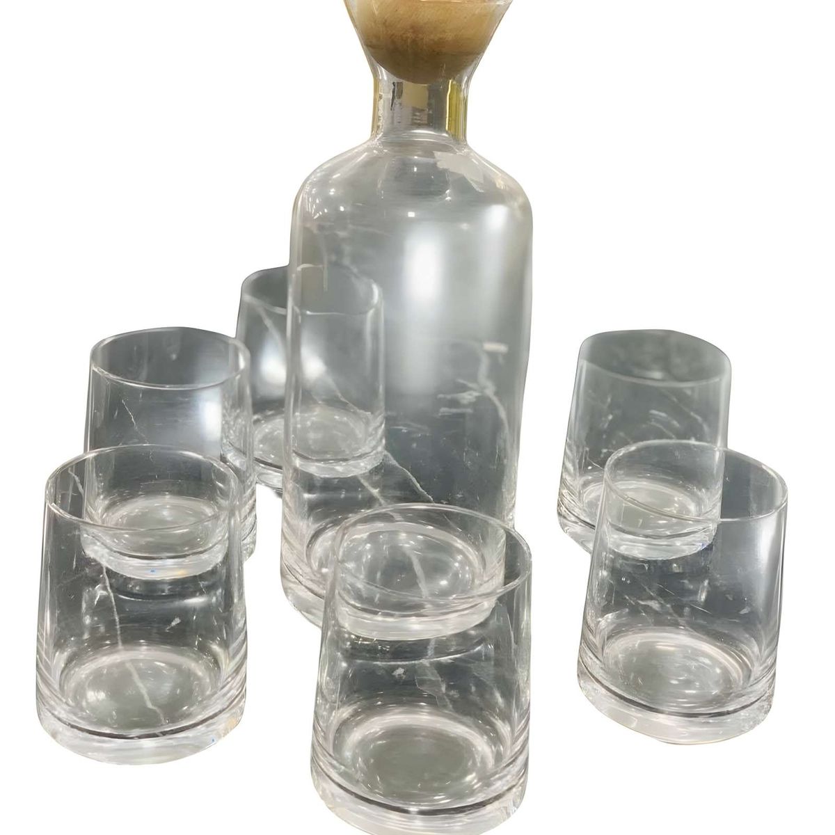 GENERICO - SET DE JARRA MAS 6 VASOS TRANSPARENTE