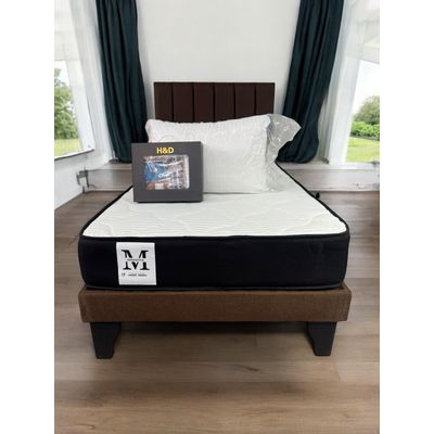 Imagen 2 del producto Combo Cama 1.5 Plaza Cafe + Respaldo Maranatha