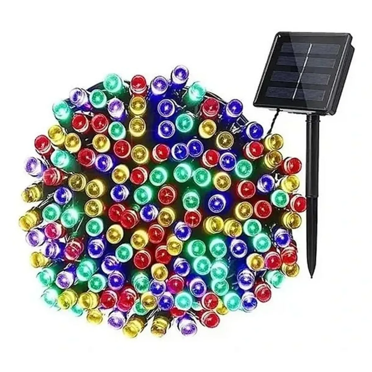 GENERICO - Luces Guirnalda Solar 30 Mts 300 Led Multicolor Decoración Árbol Navideño Luces Solares