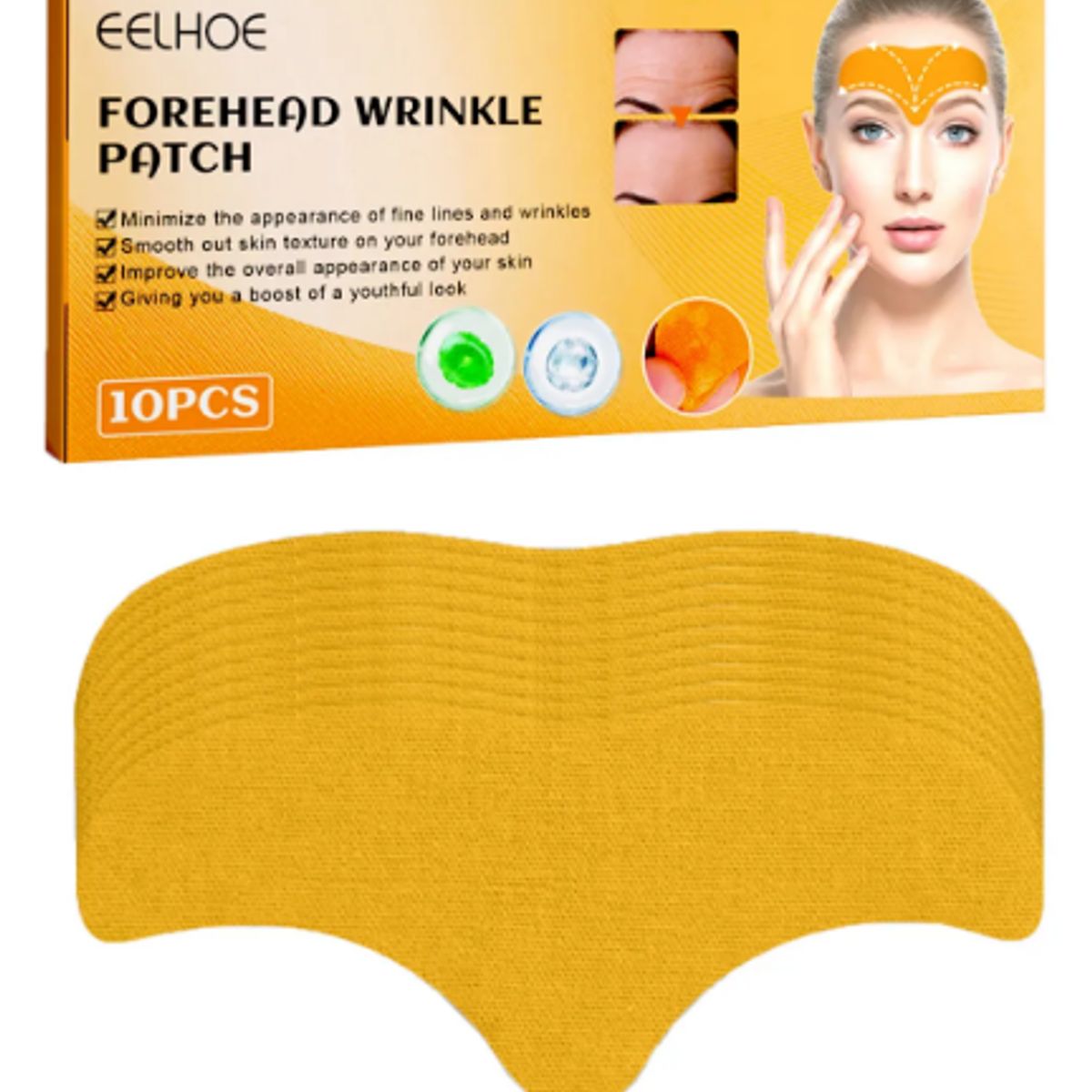GENERICO - Parches Antiarrugas Para La Frente 10 Unidades