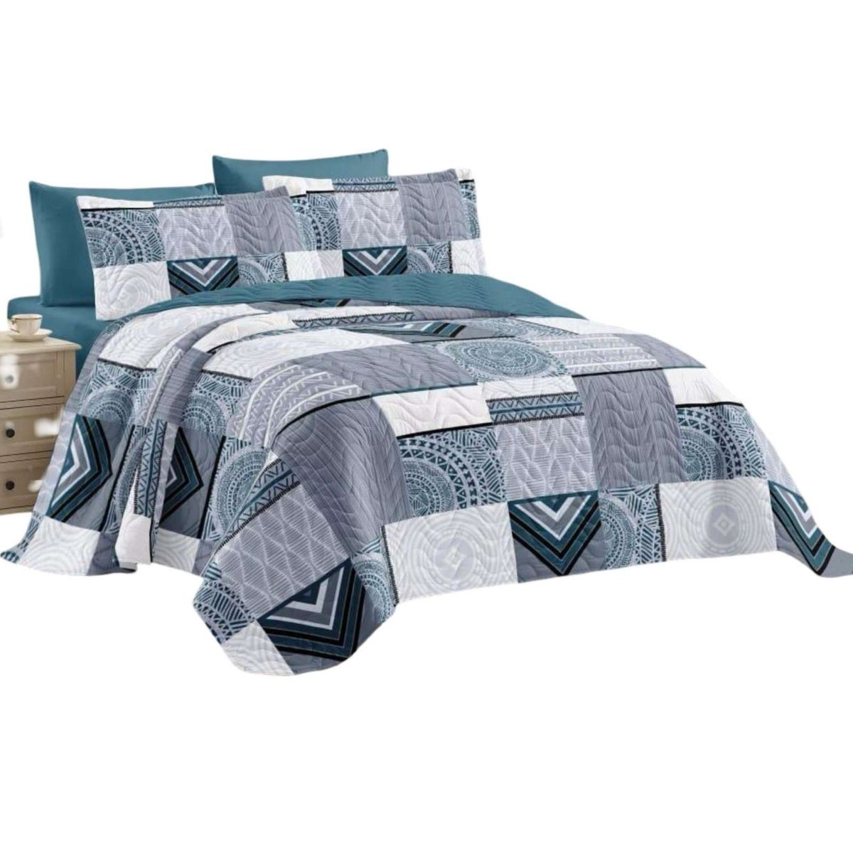 GENERICO - quilt cubrecama verano king V07