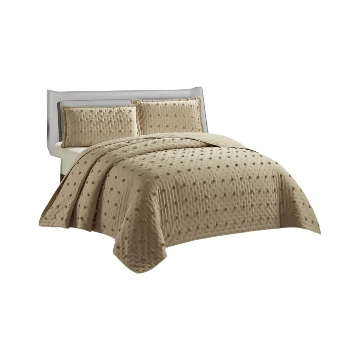 GENERICO - quilt cubrecama TUFTING DE LUJO SUAVE 2 PLAZAS T04