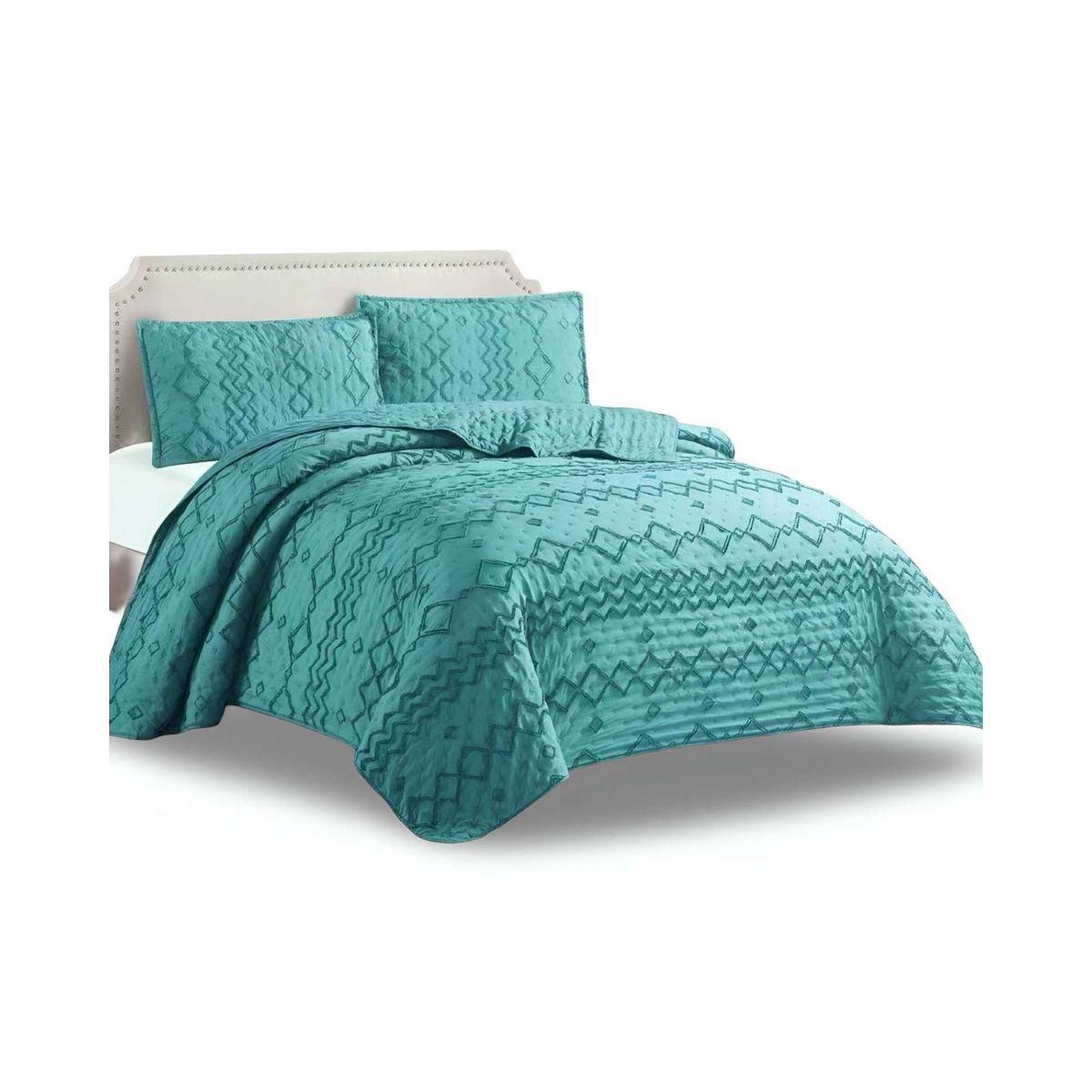 GENERICO - quilt cubrecama TUFTING DE LUJO SUAVE 2 PLAZAS 13