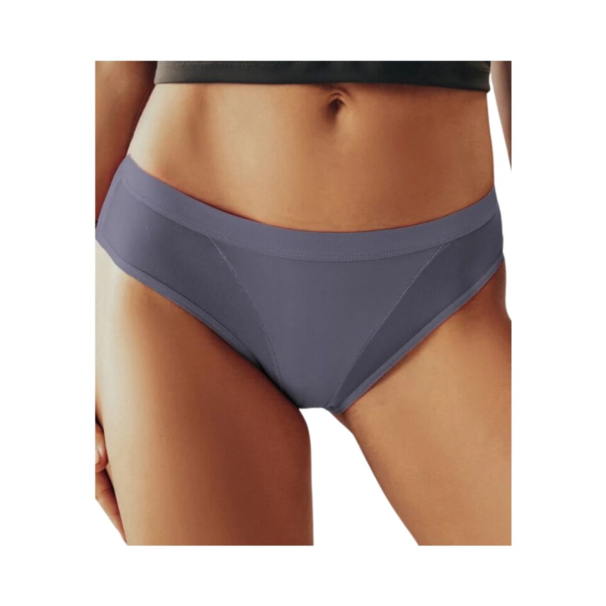 KIRAMA CLOTHING STORE - Calzón gris neblina de talle medio con diseño cómodo y suave