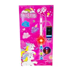 GENERICO - Micrófono con pedestal para niñas con clave para conectar el celular