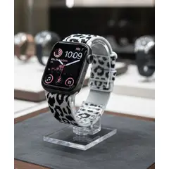 GENERICO - Correa Leopardo Animalprint Apple Watch 42-49mm Se1-se8se10 Blanco