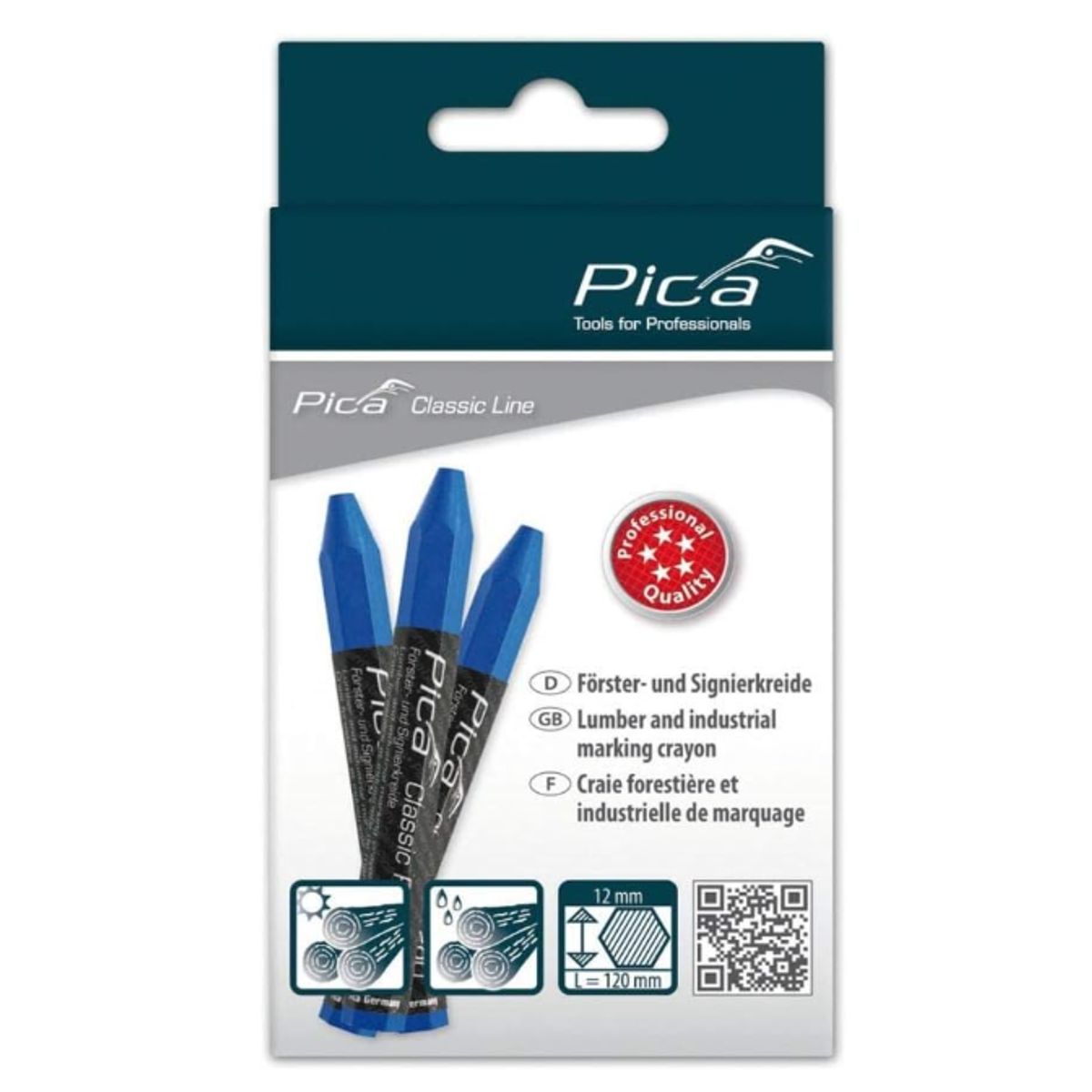 EPICA - Tiza De Cera Forestal E Industrial 798 AZUL 12und PICA