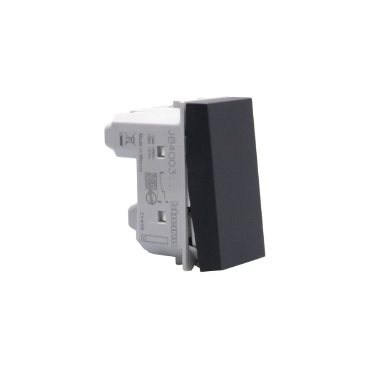 BTICINO - Modulo Interruptor 9-24 Bticino 1P 10Ax 1M Negro Matix Go