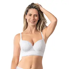 LEONISA - Sostén de buen cubrimiento y soporte con arco 71358 Blanco