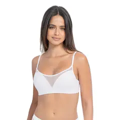 LEONISA - Brastop en copas prehormadas fijas en espuma 091159 Blanco