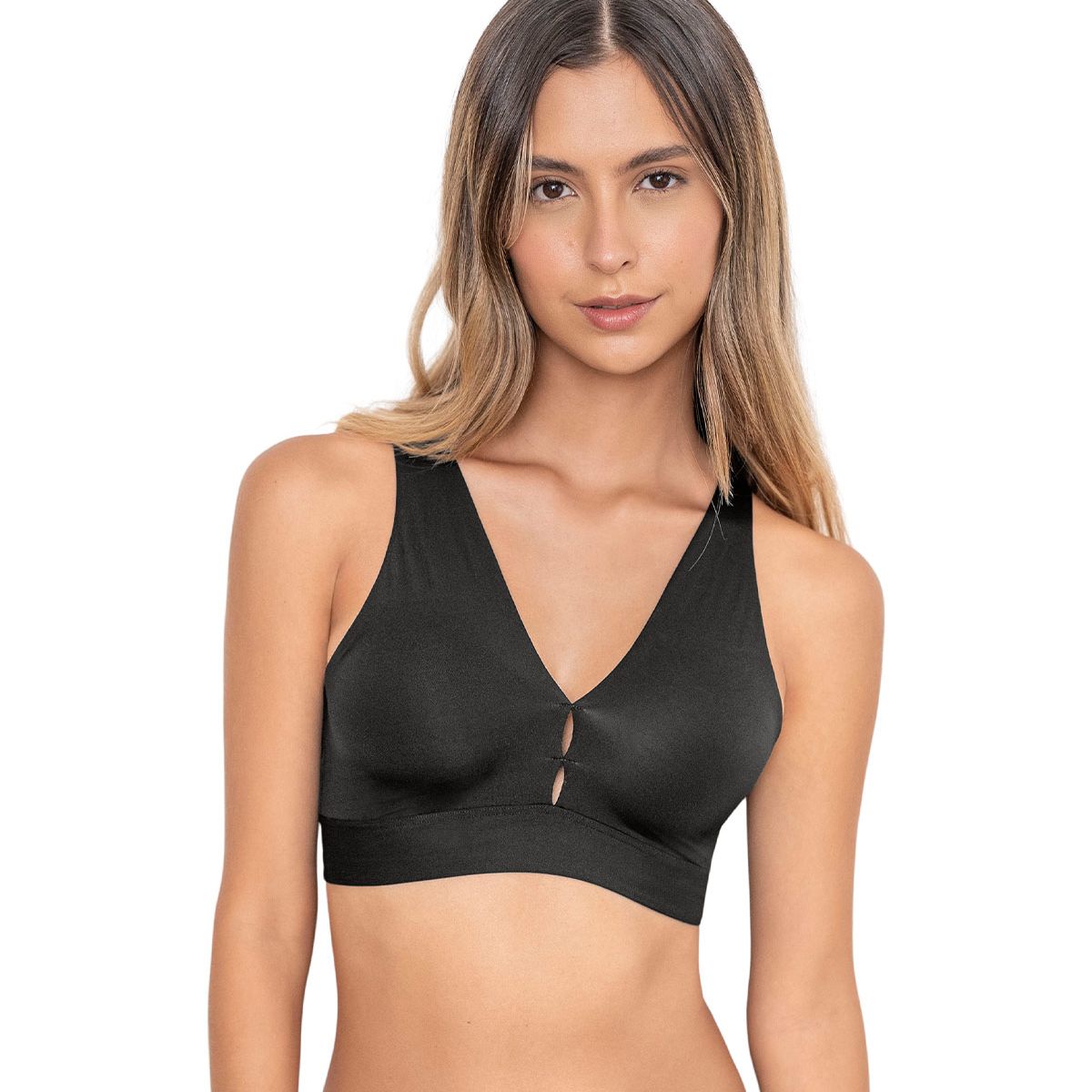 LEONISA - Leonisa Top ligero escote en V P81181 Negro