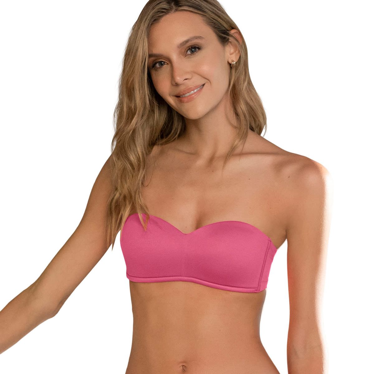 LEONISA - Sostén strapless ideal para busto pequeño y mediano Oh So Light 091071 Rosado