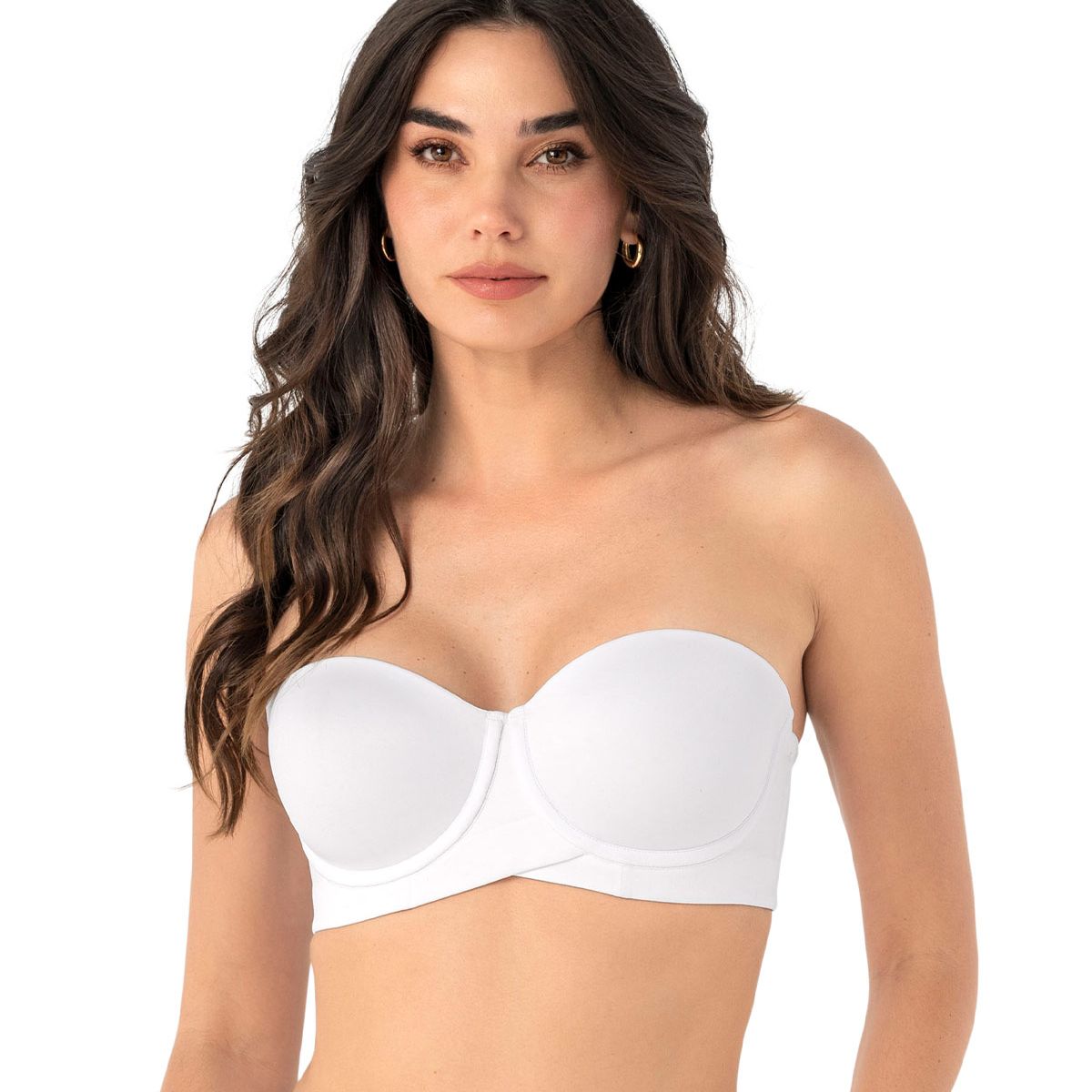 LEONISA - Leonisa Sostén strapless ideal para busto mediano y grande 091151 Blanco