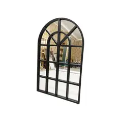 GENERIC - Espejo Decorativo Negro en Forma de Ventana Moderno Ideal para Living Dormitorio Entrada