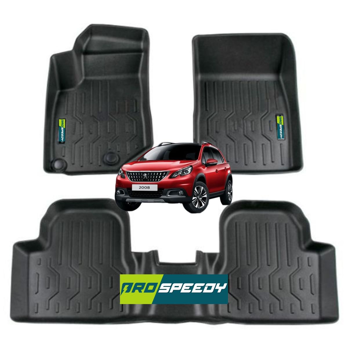 GENERICO - PISOS CALCE PERFECTO PROSPEEDY PEUGEOT 2008 2014-2018 3PIEZAS