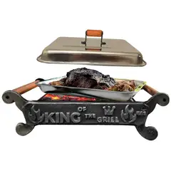 KAS - Parrilla Brasero para Mesa con Tapa King of Grill