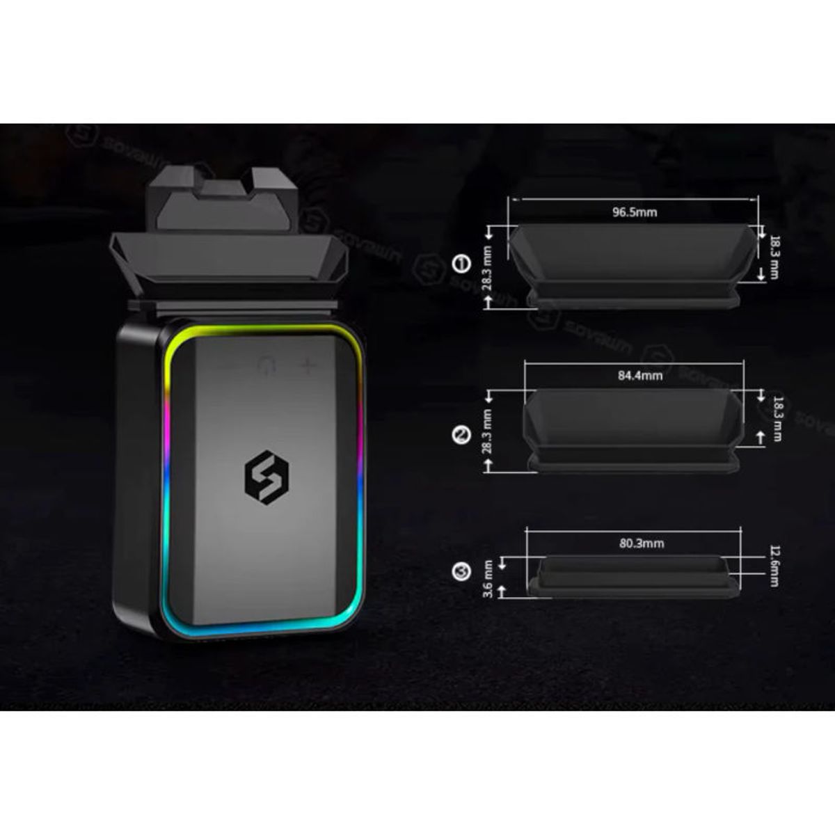 GO FOR IT - Ventilador Extractor Notebook Gamer USB RGB Sovawin