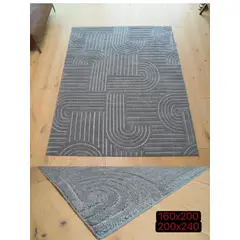 GENERICO - ALFOMBRA 200X240JACQUARD DE ALGODON DISEÑO 3D RELIEVE MODERNO