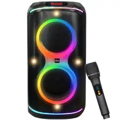 MLAB - Parlante Karaoke 6" Flaming Party Bass Black MicWireless 45W RMS Bluetooth TWS