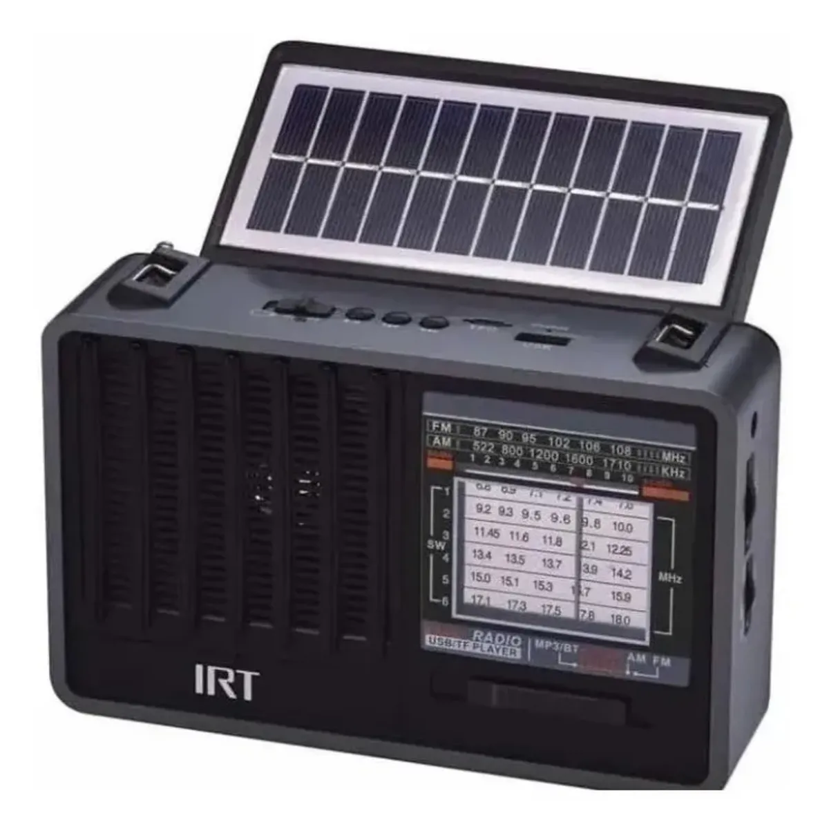 IRT - Radio Solar Recargable Irt Con Lampara 8 Bandas