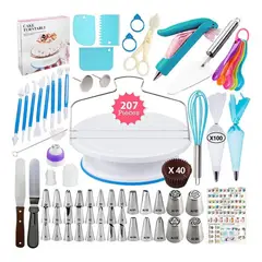 GENERICO - Kit Decoración Utensilios Repostería Manga Pastelera 207 Pcs
