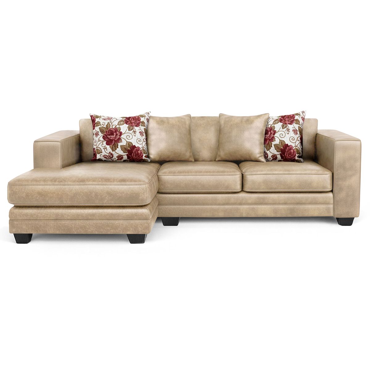 AMERICA DECORA - Sofá Seccional Izquierdo 4 Cuerpos XL Con Resorte Estructural Palazzo Envejecido