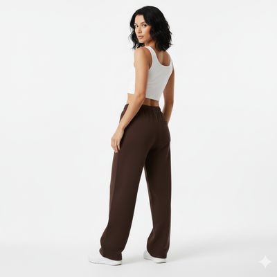 Imagen 2 del producto Buzo Baggy Mujer Algodón Premium Pantalón Oversize Ancho Wide Leg Estilo Urbano Holgado