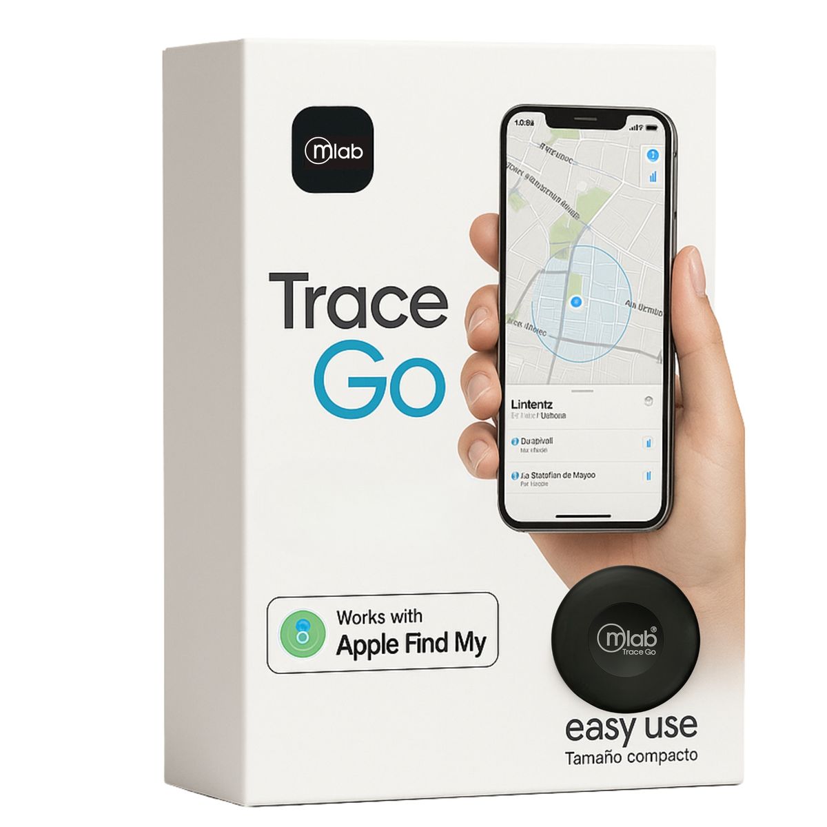 MICROLAB - GPS MFI Rastreador Multiuso Compatible y Certificado para Apple Find My