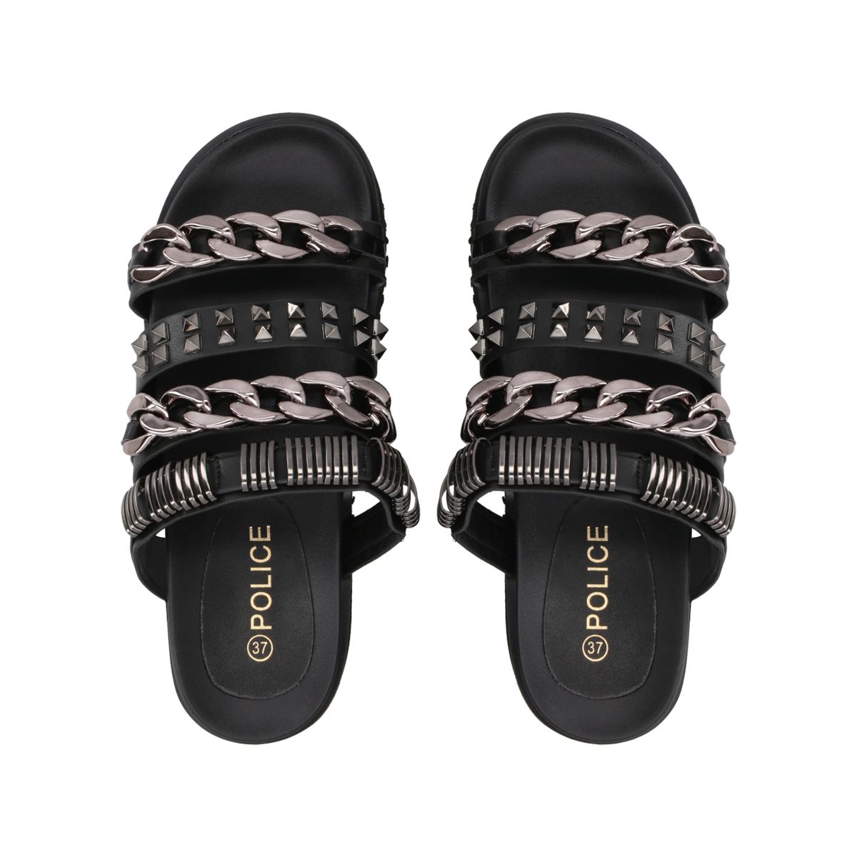 POLICE - Sandalia Mujer Negro Soki Police