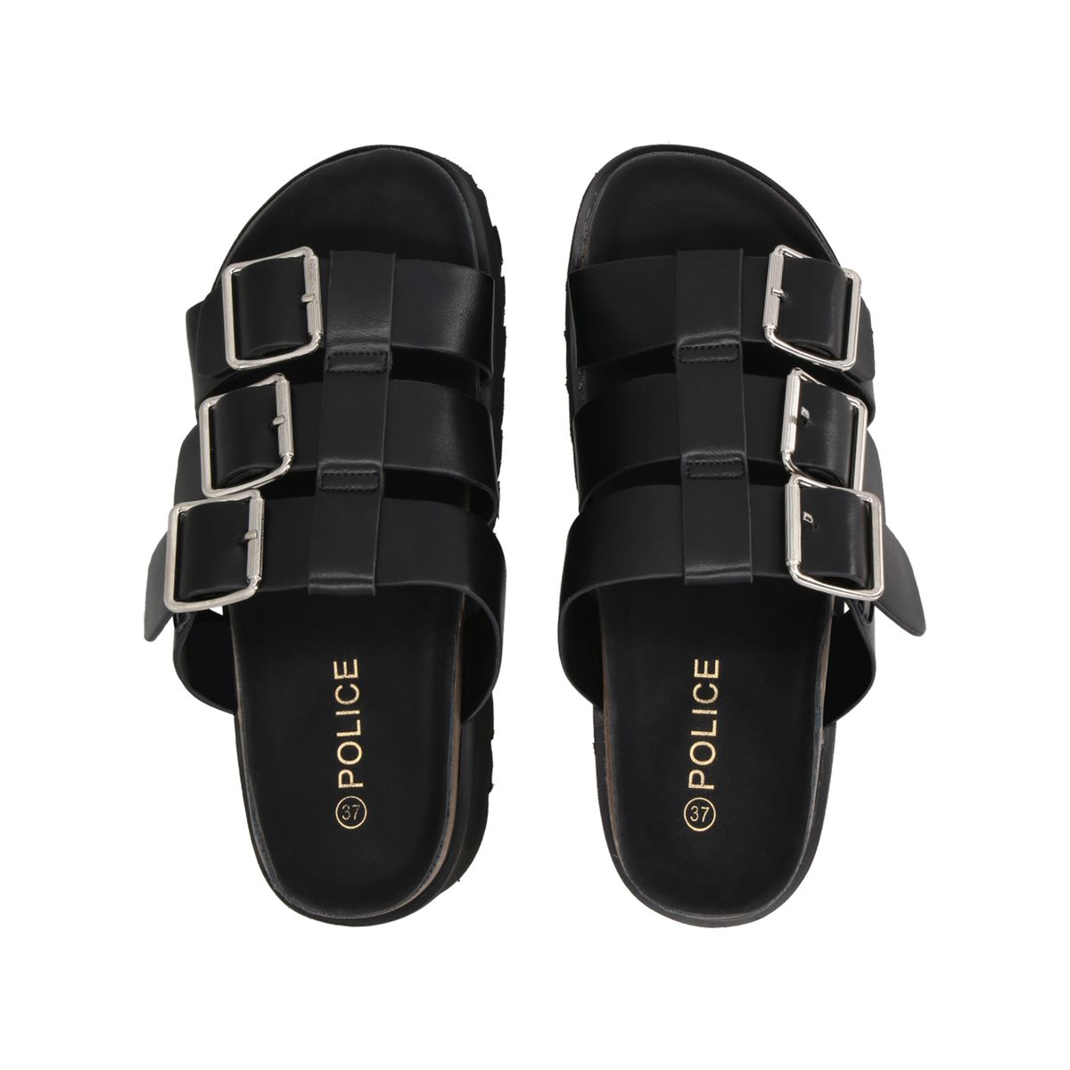 POLICE - Sandalia Mujer Negro Novat Police