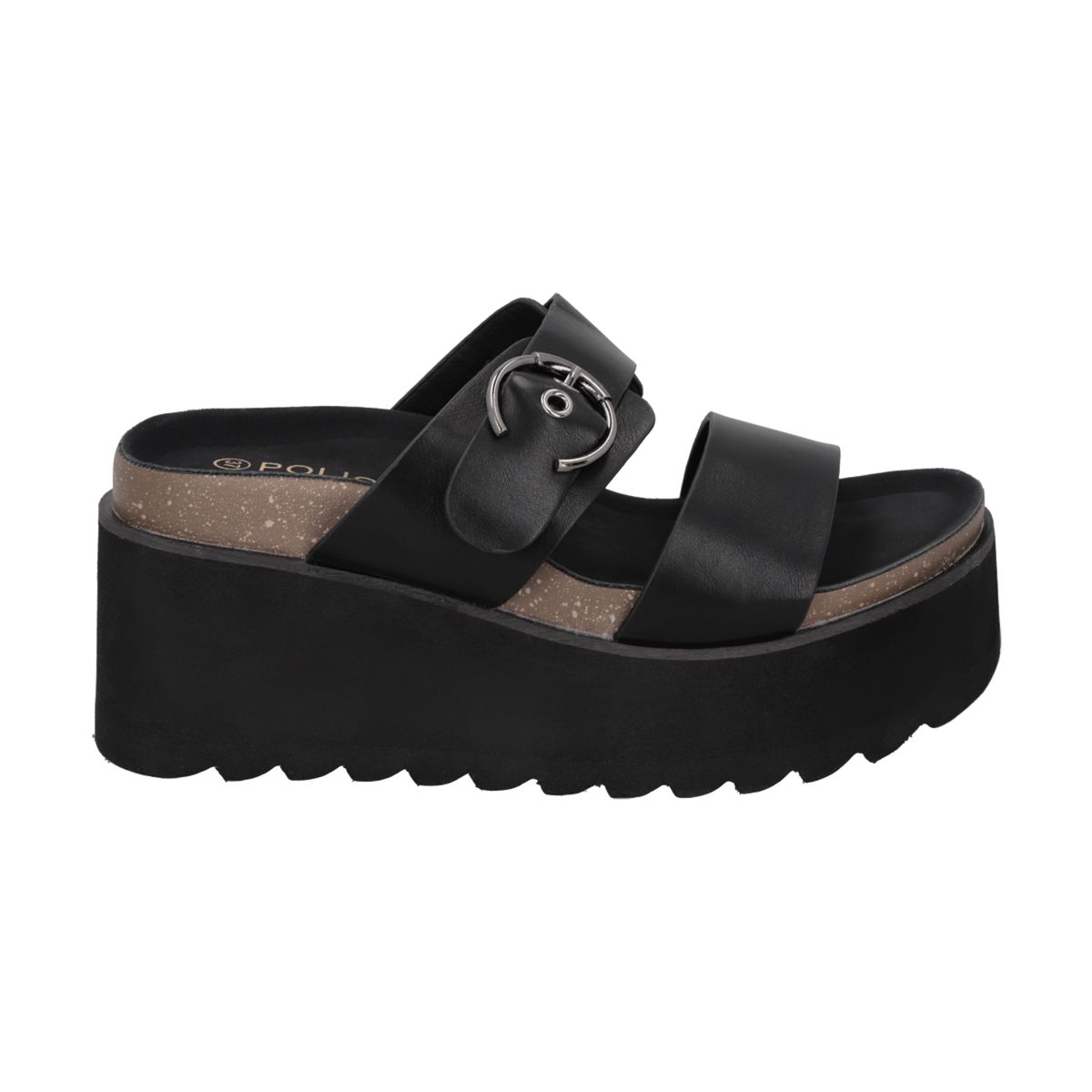 POLICE - Sandalia Mujer Negro Nora Police