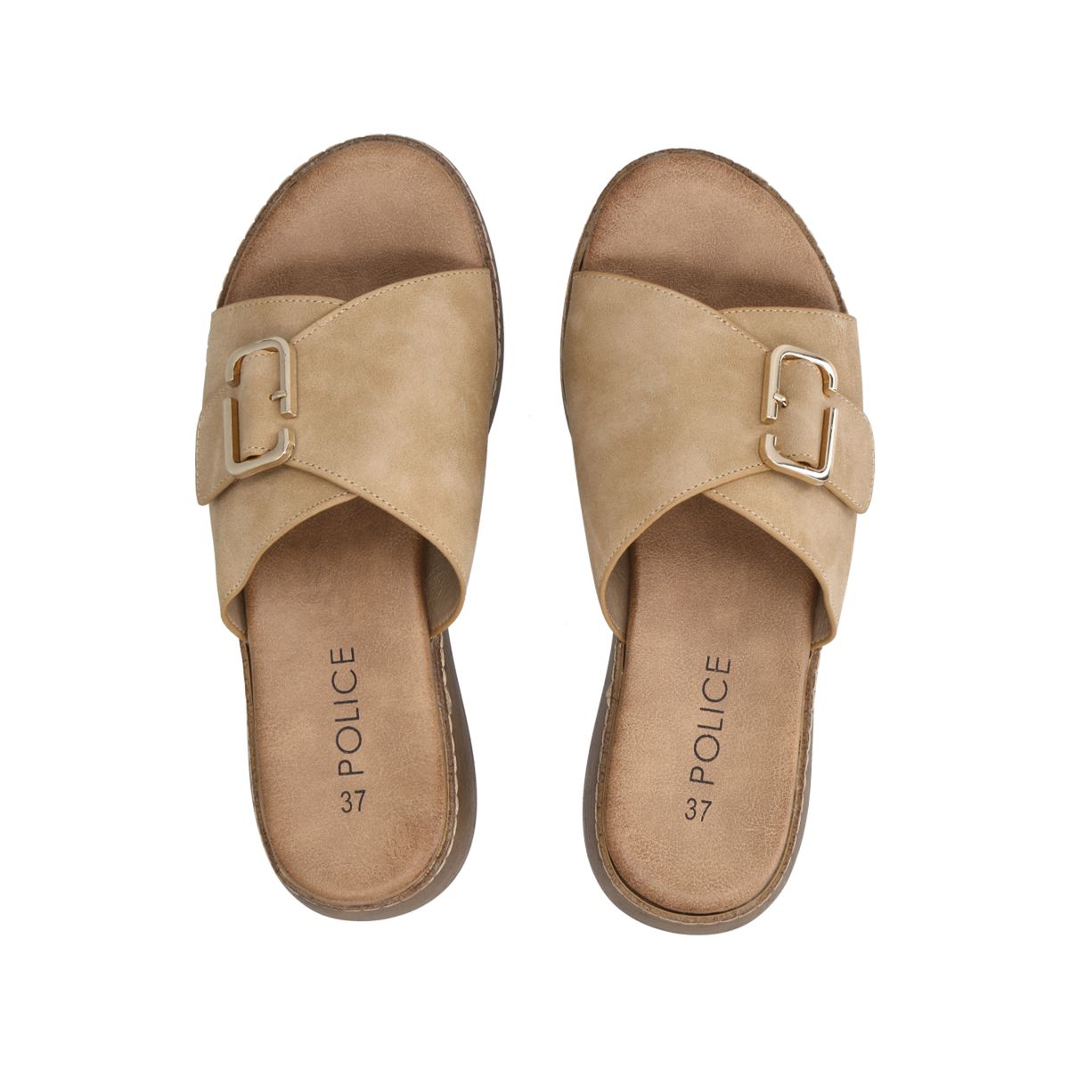 POLICE - Sandalia Mujer Beige Mila Police