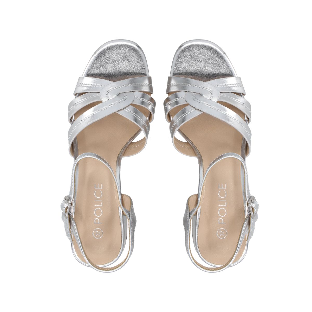 POLICE - Sandalia Mujer Plata Gala Police