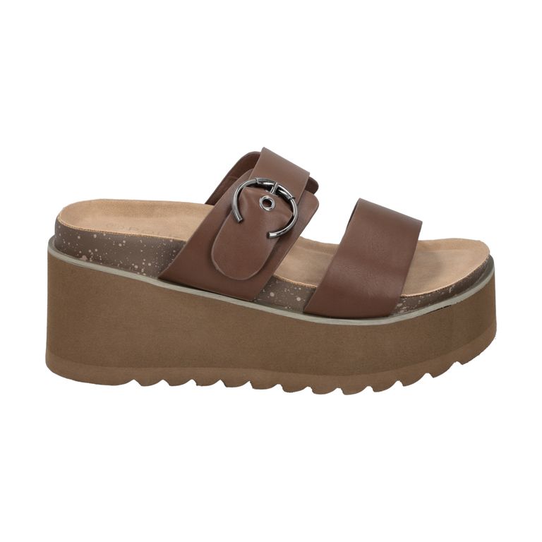 Sandalia Mujer Camel Nora