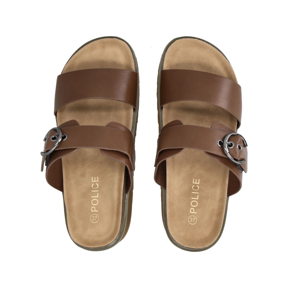 POLICE - Sandalia Mujer Camel Nora Police