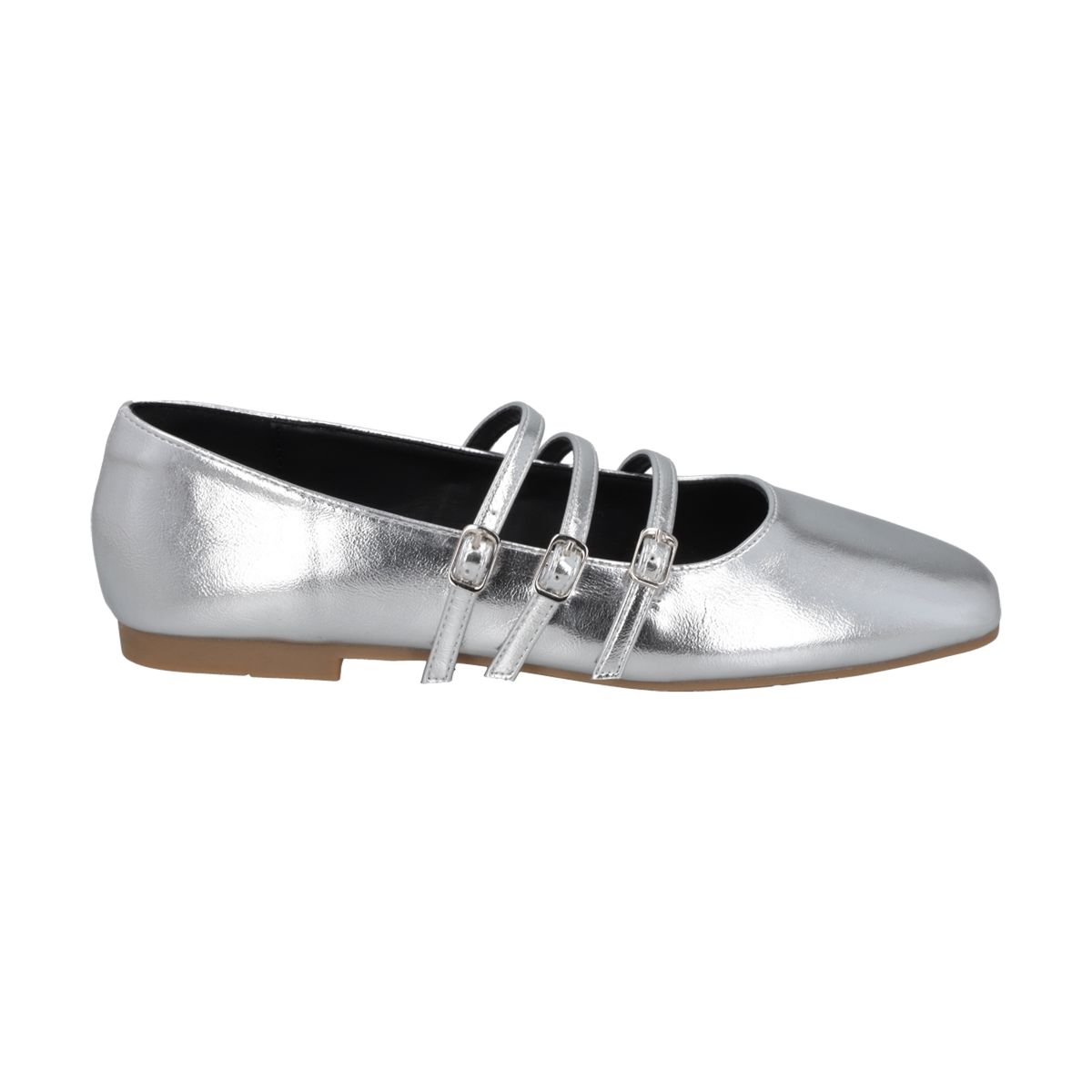 POLICE - Ballerina Mary Jane Mujer Plata Nati Police