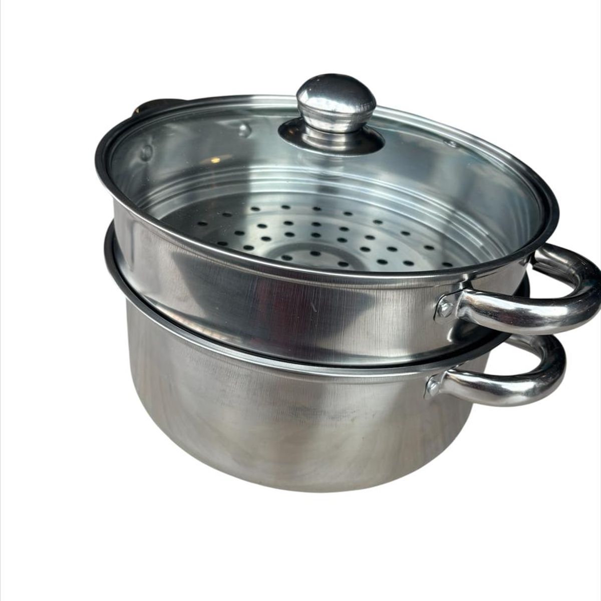 GENERICO - Olla Vaporera 24 Cms Acero Inoxidable