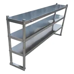 PROCHEF - Plateo o Pasa Platos Triple 150x30x75 Cm Acero Inoxidable