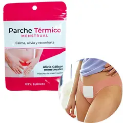 GENERICO - Pack 8 Parches Térmico Calor Menstrual Calmante