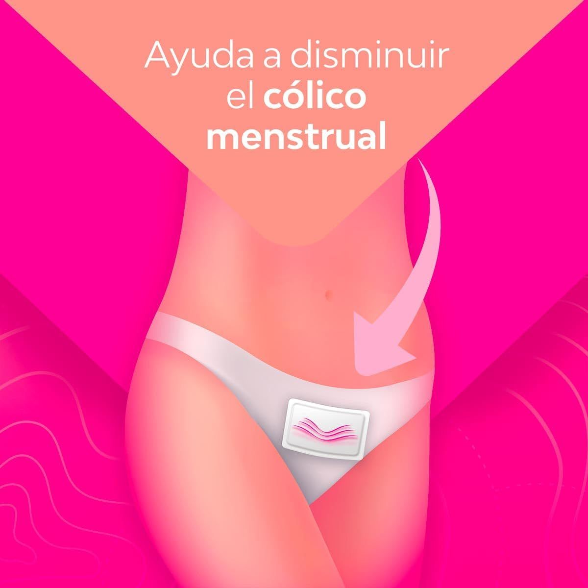GENERICO - Pack 8 Parches Térmico Calor Menstrual Calmante