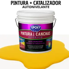 EPOXY - PINTURA ALTO TRÁFICO EPOXICA 2K - CANCHAS - TINETA 10L Amarillo Brillante