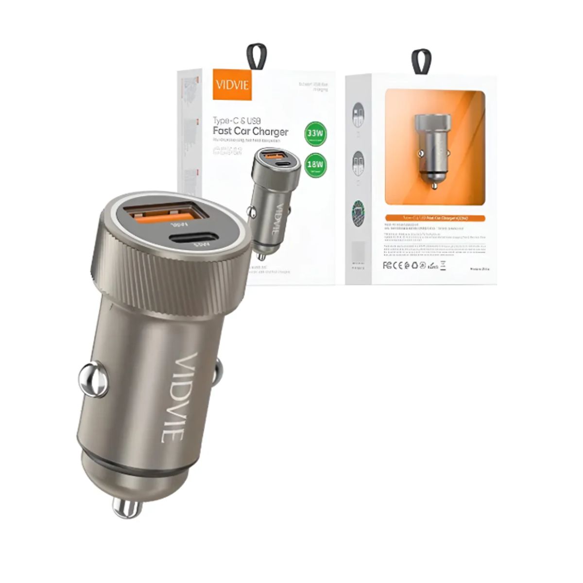 GENERICO - Cargador Auto Vidvie 33w Usb-c Carga Rápida