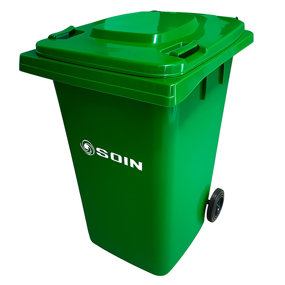 GENERICO - Contenedor de Basura Verde con Ruedas 360L SOIN