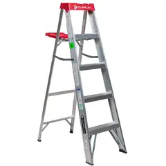 CUPRUM - Escalera de Tijera Marca de Aluminio 1,53mts