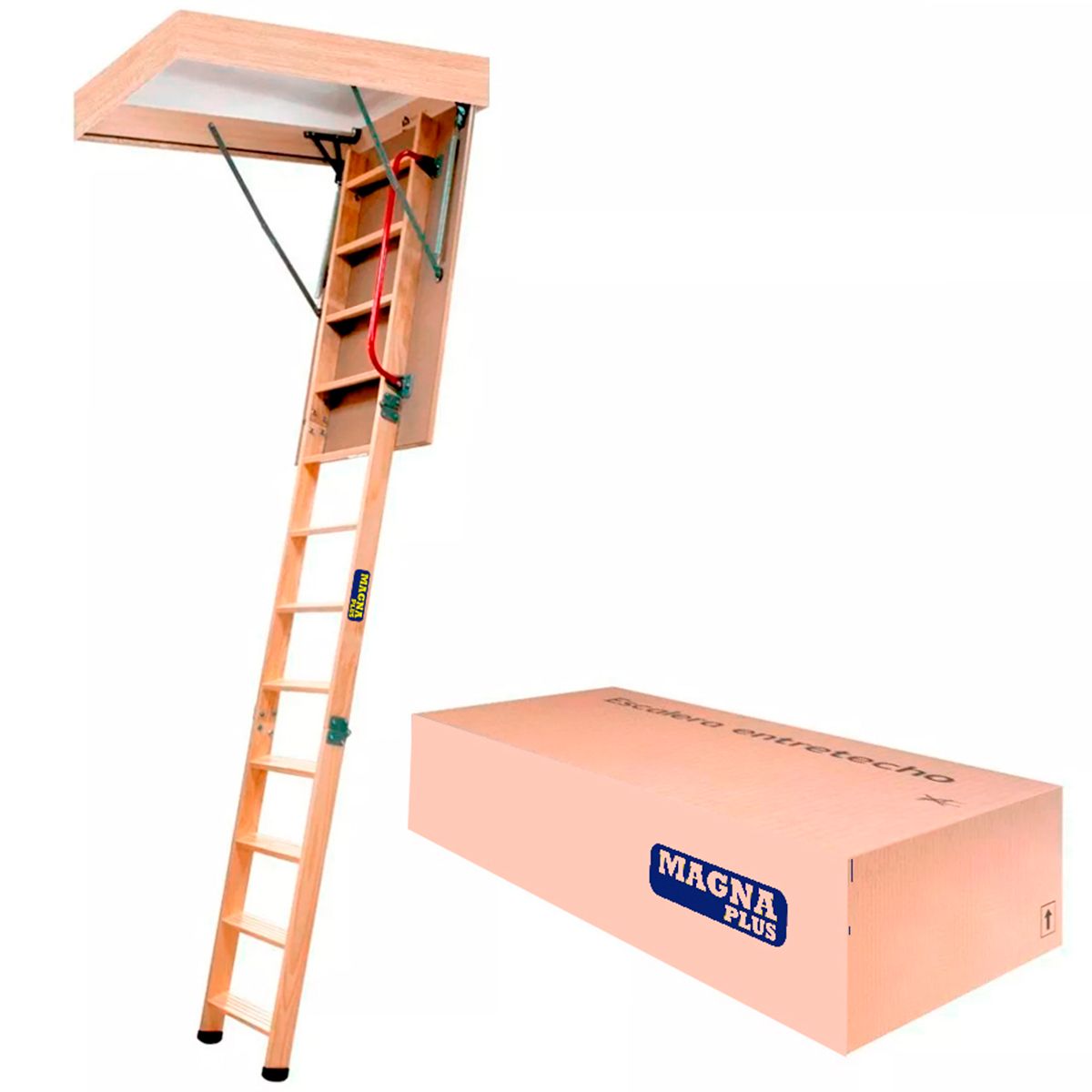 MAGNA - Escalera Escamoteable Ático Entretecho Madera 2.80m