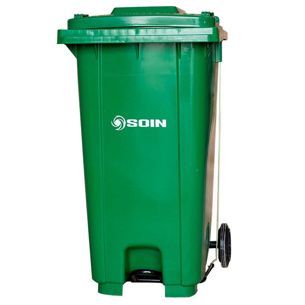 GENERICO - Contenedor de Basura Verde con Tapa y Pedal 240L