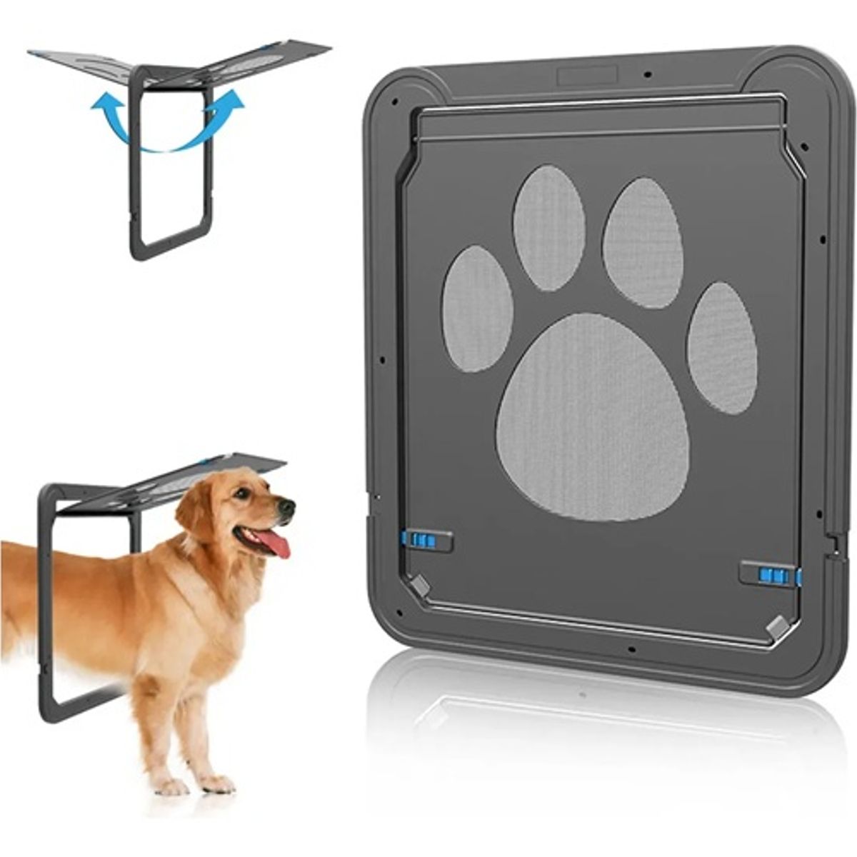 GENERICO - Puerta Para Mascotas Genérica Pet Door Negro