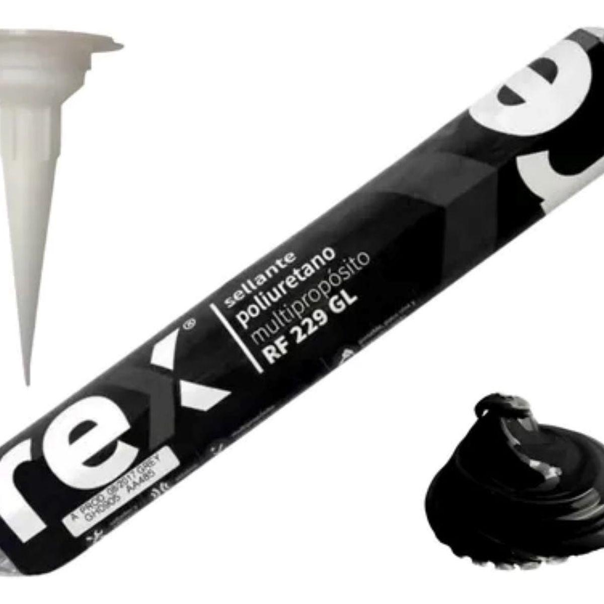 REXEL - Sellante Poliuretano Negro Pu 600 Ml Multiproposito