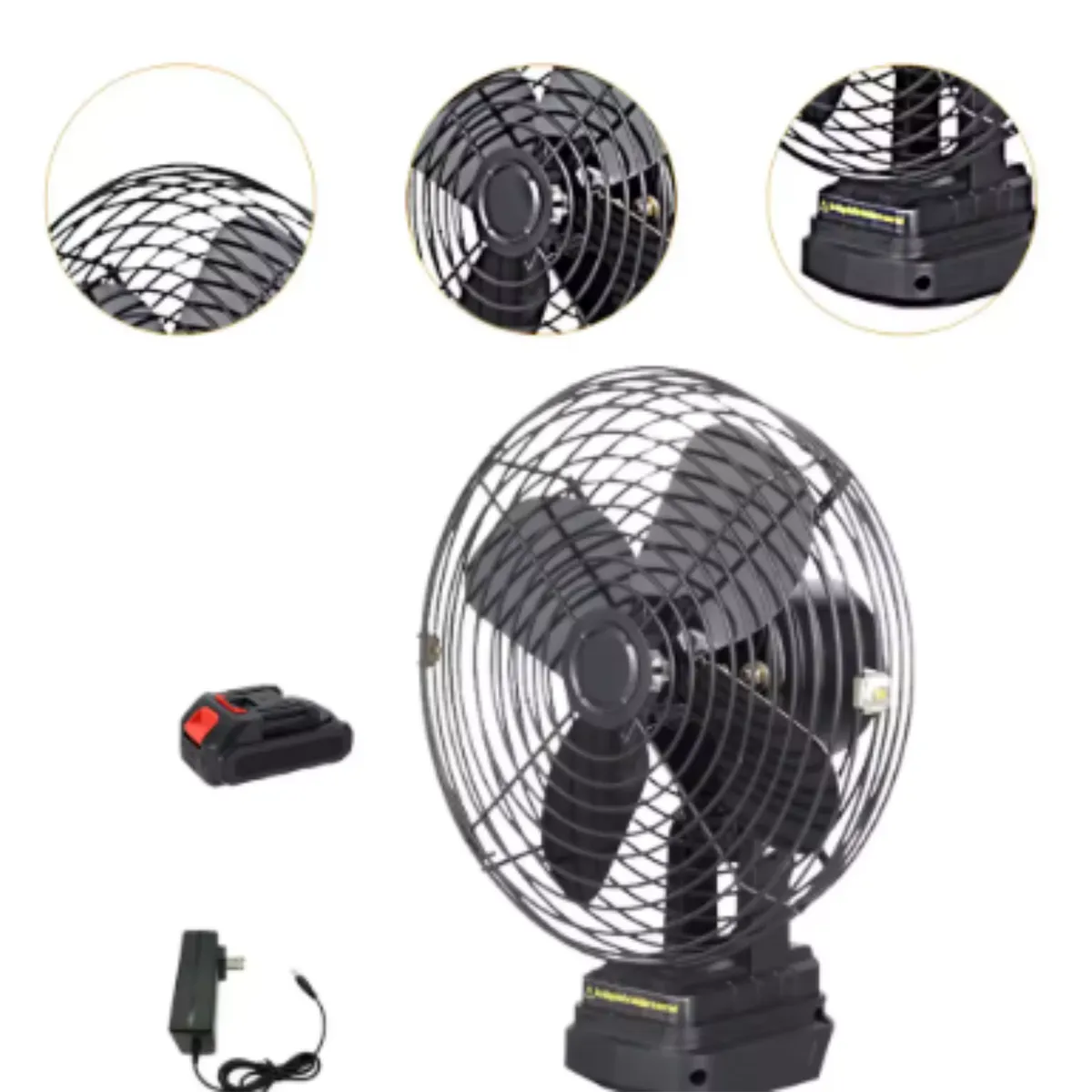 MOVI - Ventilador Recargable 5 Aspas con Batería y Cargador Portátil