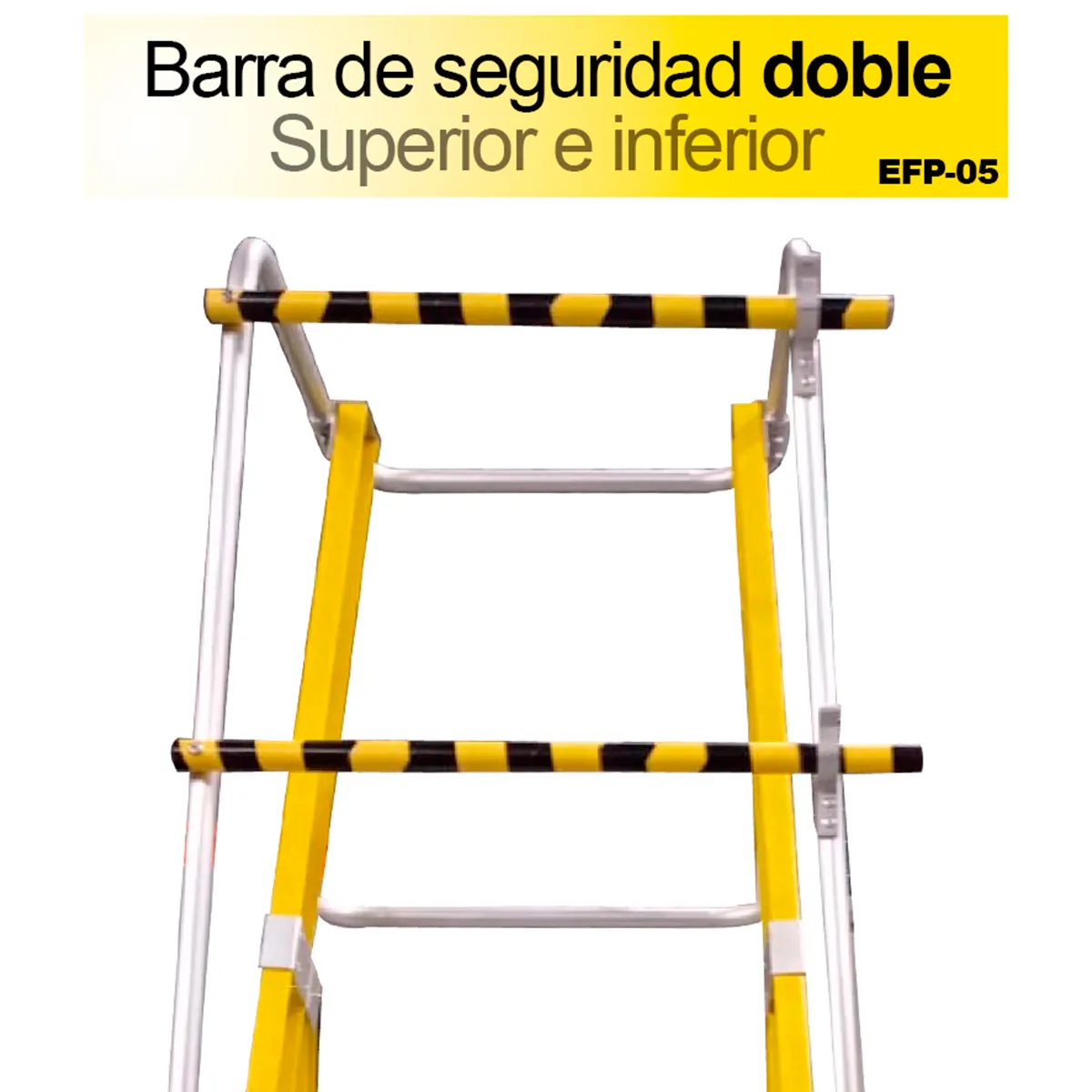 MAGNA - Escalera Tijera Plataforma Fibra Vidrio 5 Peldaños 150 Kgs